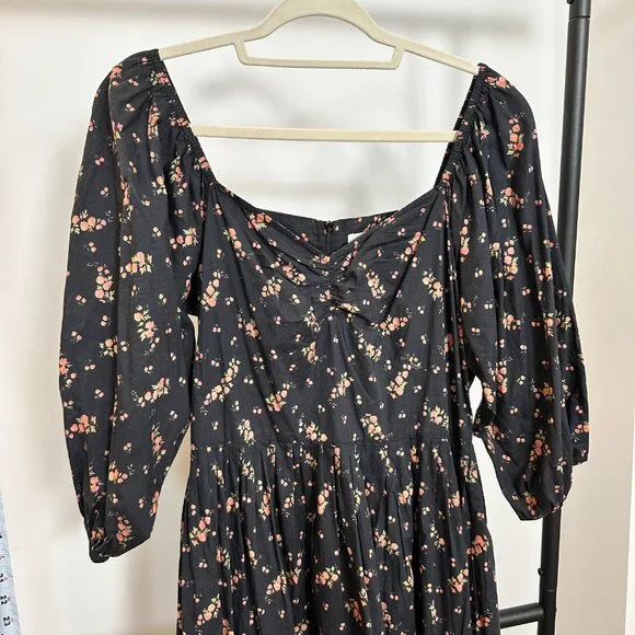 Christy Dawn - The Peyton Dress - Color Mums Ditsy Black - Size L - Picture 8 of 13